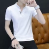 Summer short-sleeved T-shirt for men, V-neck base layer, fashionable and trendy brand, thin breathable and sweat-absorbing T-shirt top Application Scenario